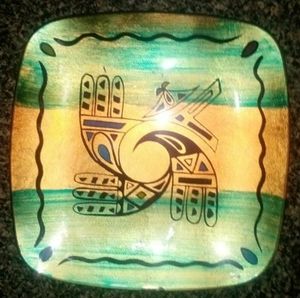 Hand painted Indigenous Art Collectible Plate